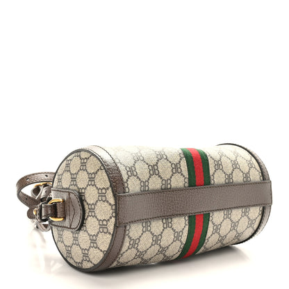 Gucci X BALENCIAGA BB Supreme Monogram Web Small Ophidia Boston Bag Beige New Acero 4 of 9