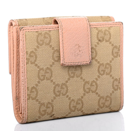 Gucci Monogram French Flap Wallet Pink 2 of 4