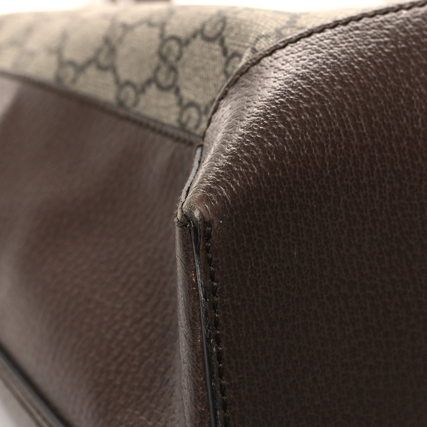 GG Supreme Monogram Web Ophidia Tote Brown