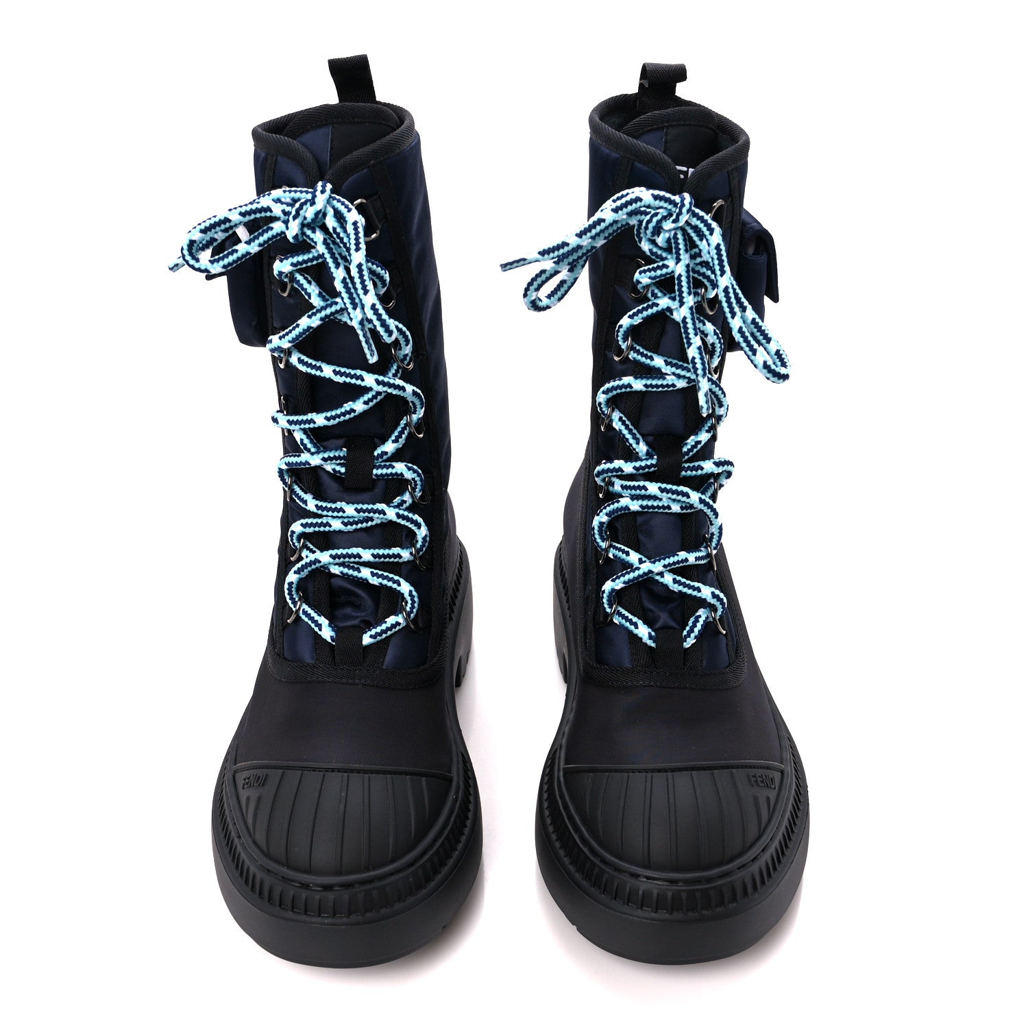 Fendi Nylon Baguette Domino 50mm Biker Boots 36 Eddie Black 2 of 10