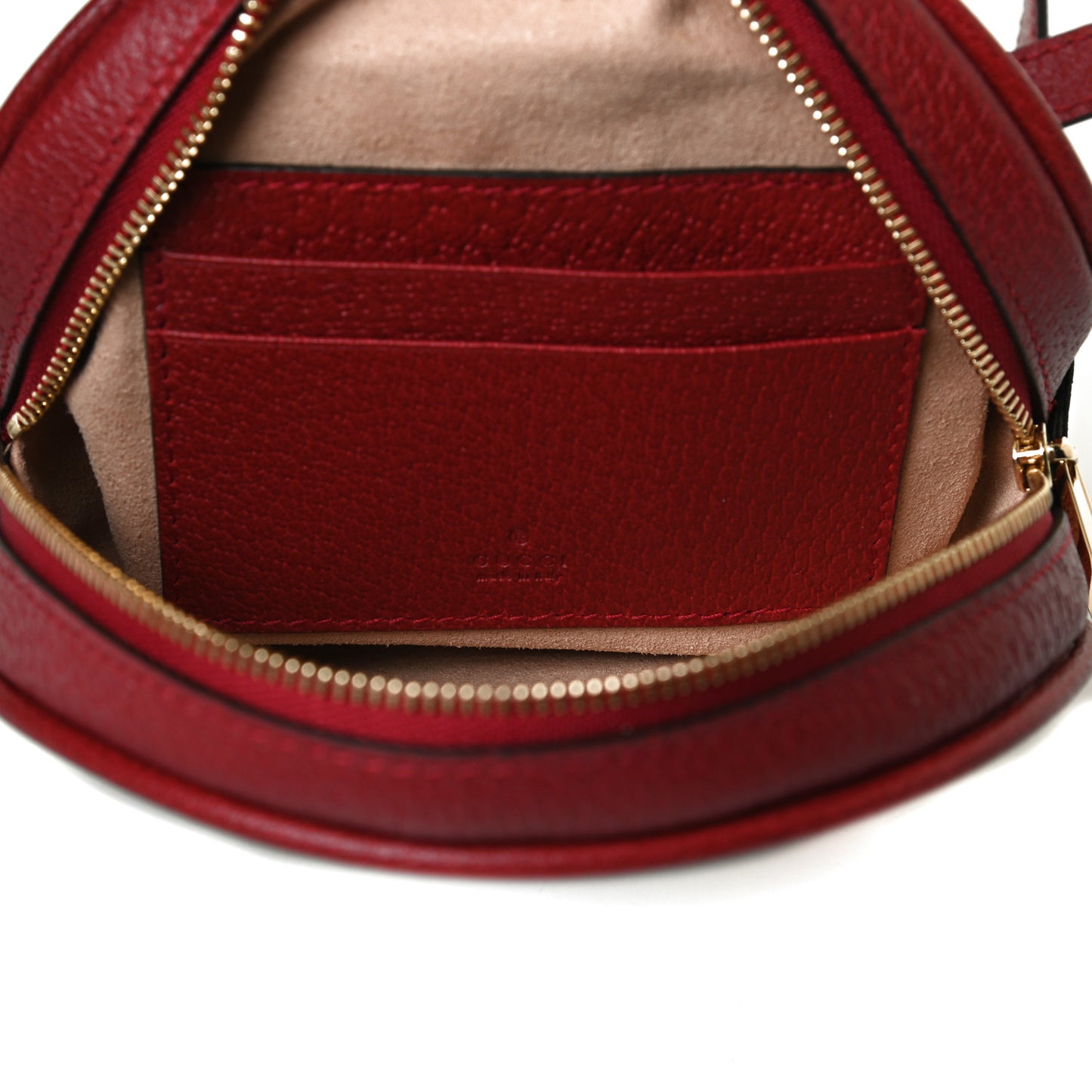 GG Supreme Monogram Web Flora Mini Ophidia Round Backpack Red