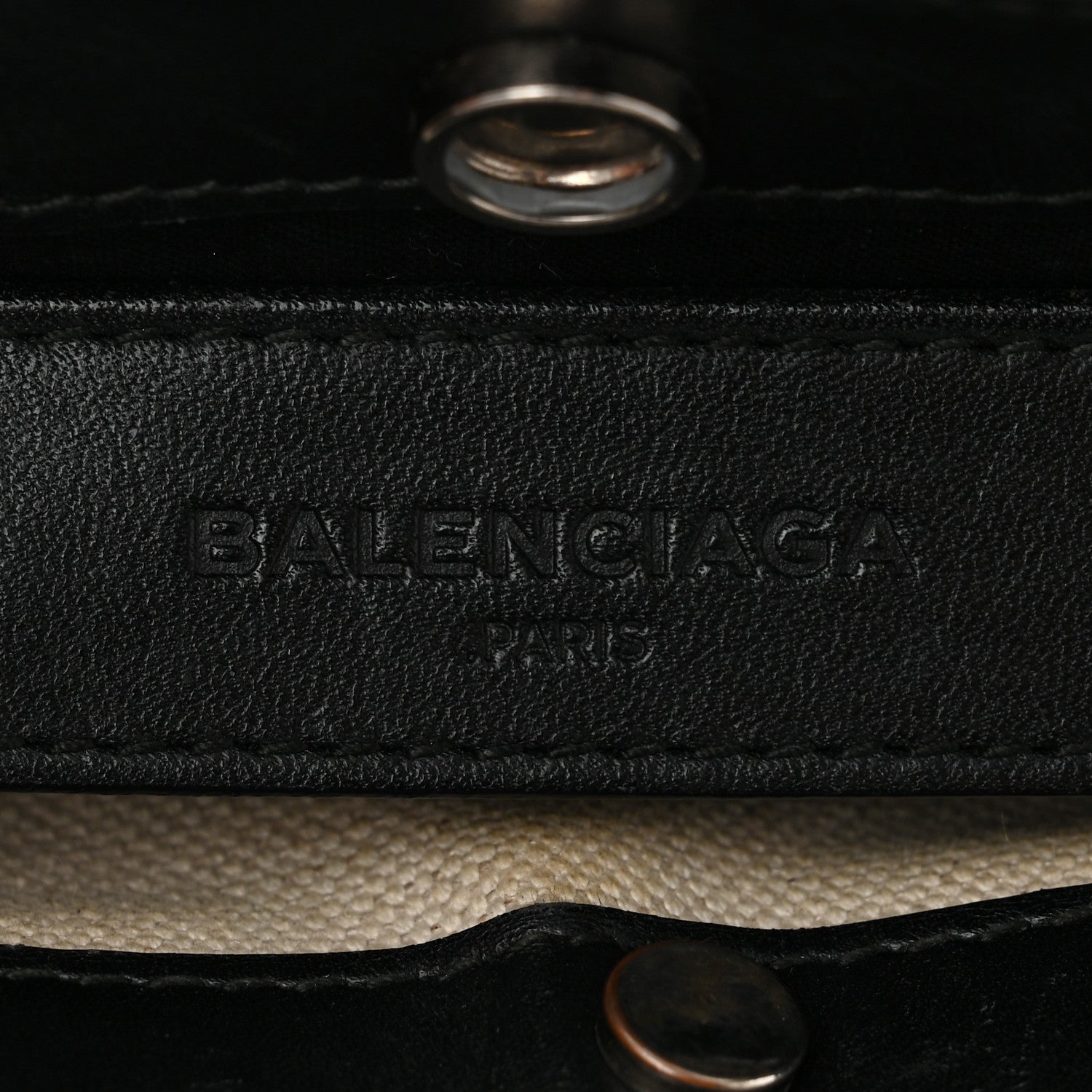 Balenciaga Cotton Canvas Striped Pochette Crossbody Bag Navy 7 of 11