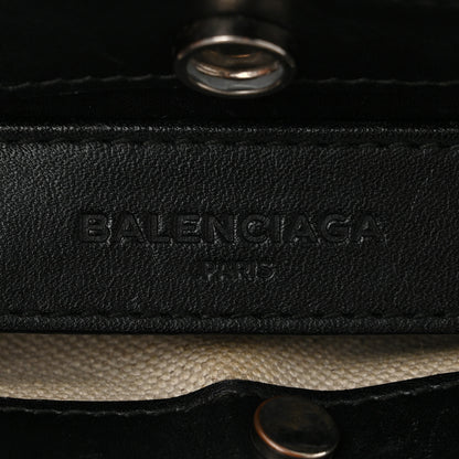 Balenciaga Cotton Canvas Striped Pochette Crossbody Bag Navy 7 of 11
