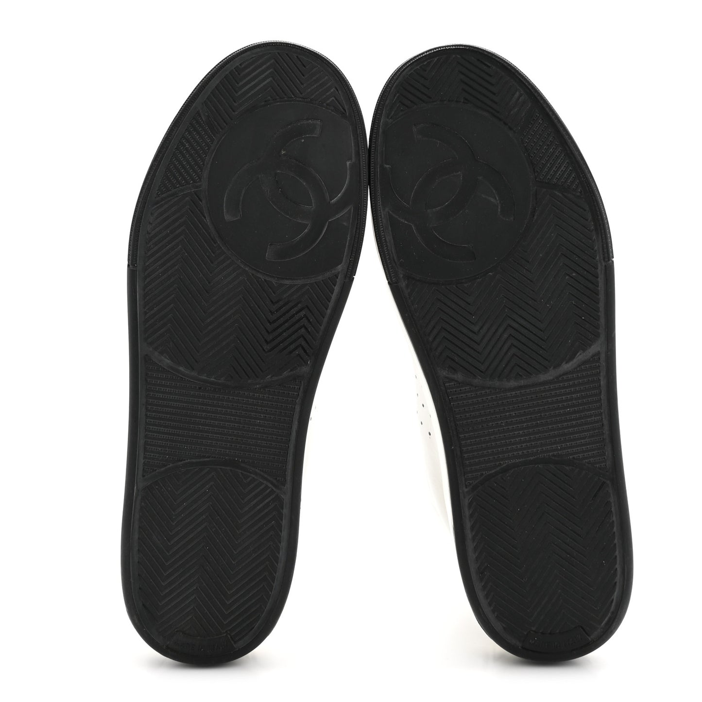 Calfskin Womens Logo High Top Sneakers 40 Black White