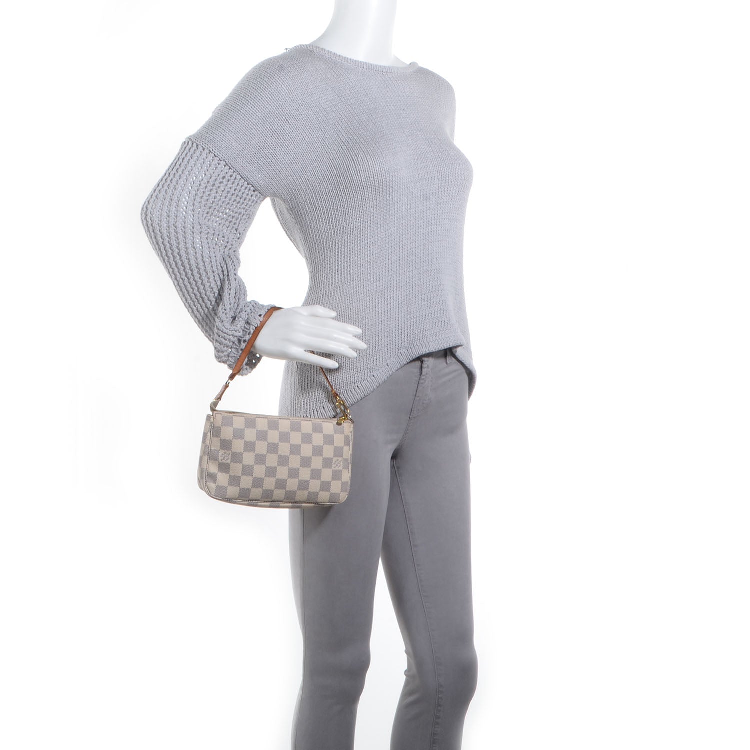 Louis Vuitton Damier Azur Pochette Accessories Bag 2 of 7
