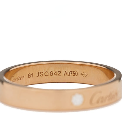 Cartier 18K Pink Gold Diamond 4mm C De Cartier Wedding Band Ring 61 9.75 5 of 5