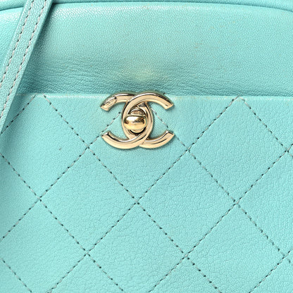 Chanel Goatskin Quilted Small Casual Trip Camera Case Light Blue 8 of 11