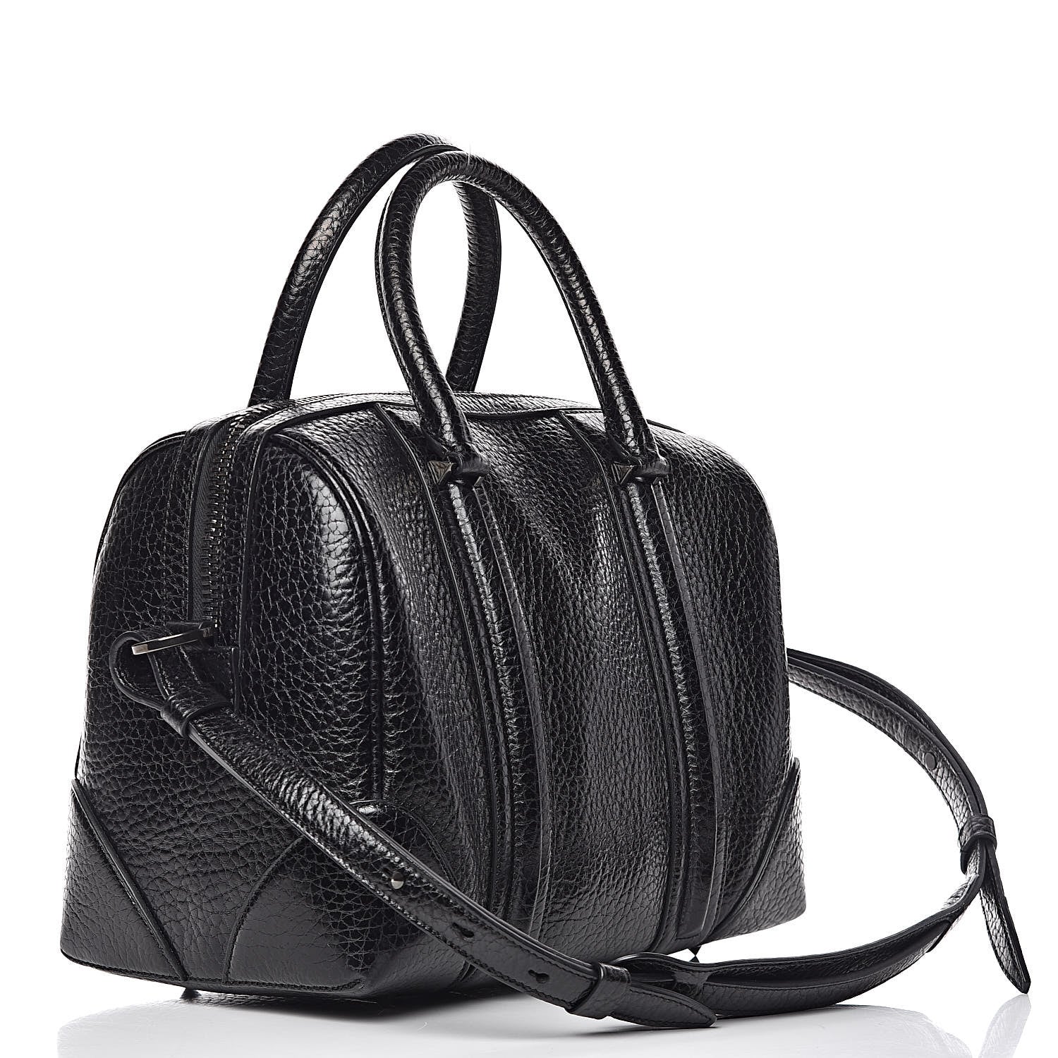 Givenchy Glazed Pebbled Calfskin Medium Lucrezia Black 3 of 10