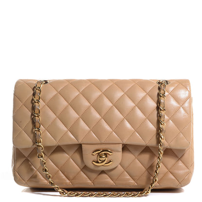 Chanel Lambskin Medium Double Flap Beige 1 of 10