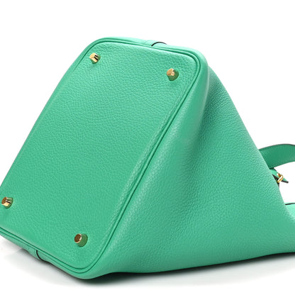 Hermes Taurillon Clemence Picotin Lock 22 MM Menthe 10 of 10