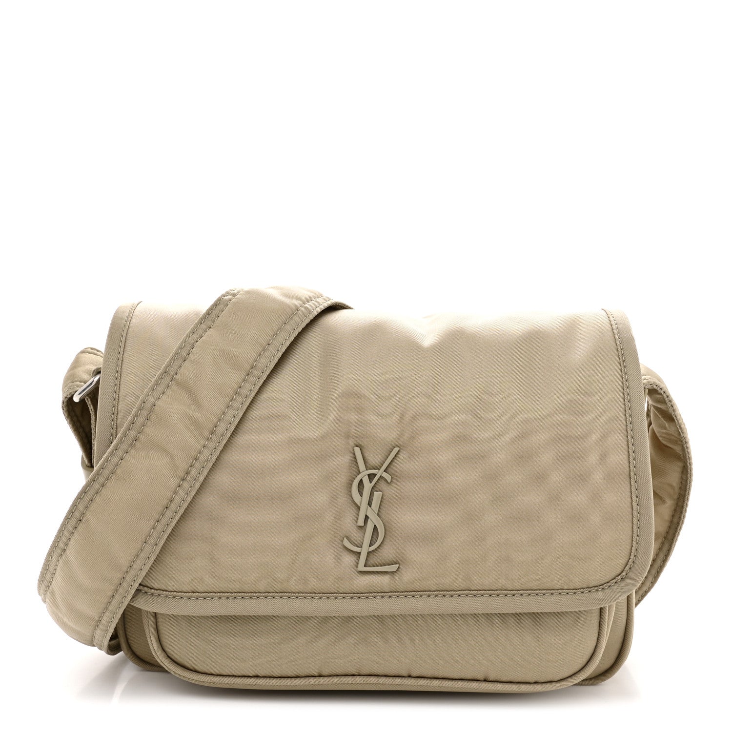Saint Laurent Econyl Nylon Small Niki Messenger Gray Hay 1 of 10