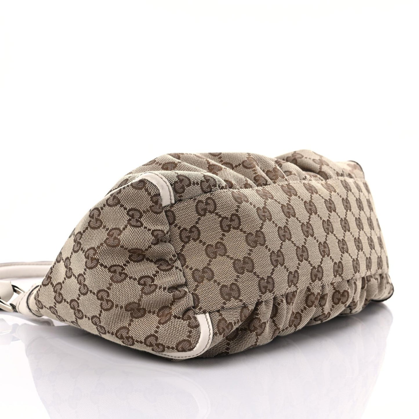 Monogram Medium D Gold Ring Hobo White