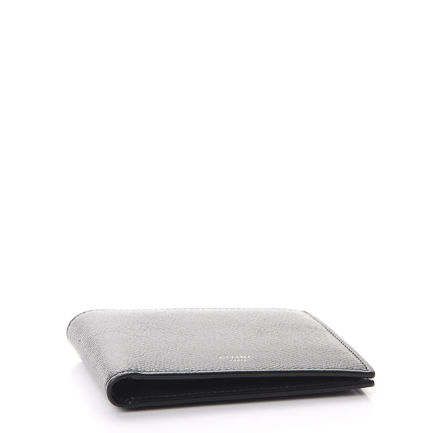 Grained Calfskin Bi-Fold Wallet Black