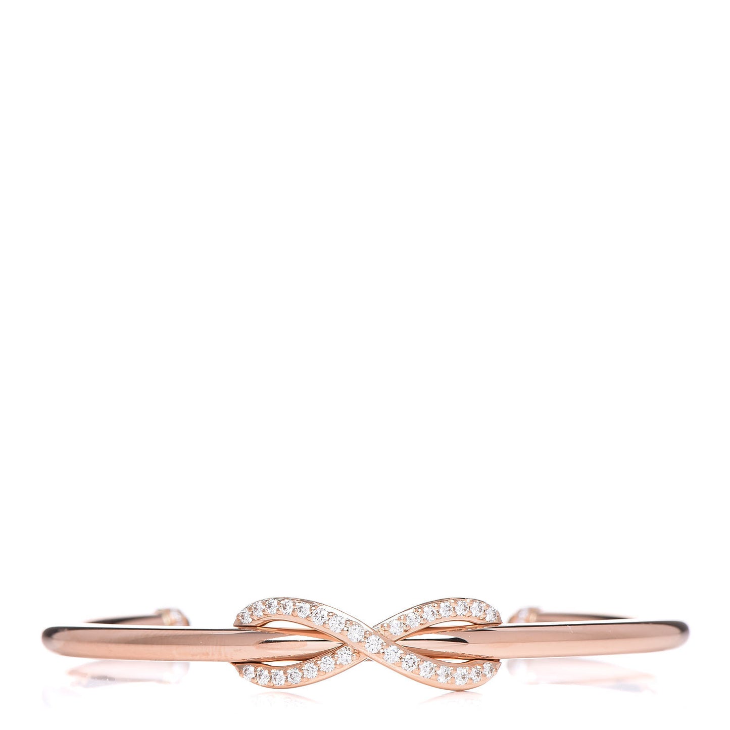 18K Rose Gold Diamond Infinity Cuff Bracelet