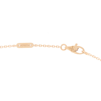 Van Cleef & Arpels 18K Rose Gold Carnelian Sweet Alhambra Pendant Necklace 4 of 5