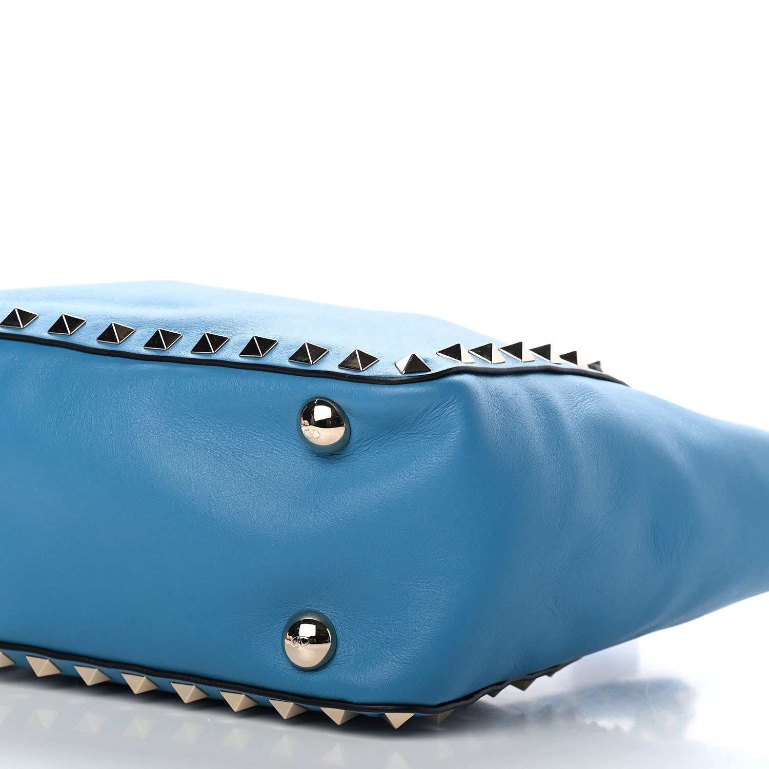 Valentino Garavani Vitello Mini Rockstud Tote Light Blue 9 of 9