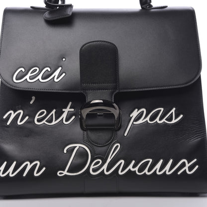 Delvaux Calfskin GM L'Humour Brillant Satchel Black 7 of 10