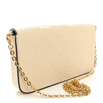 Louis Vuitton Empreinte Pochette Felicie Chain Wallet Cream 4 of 11