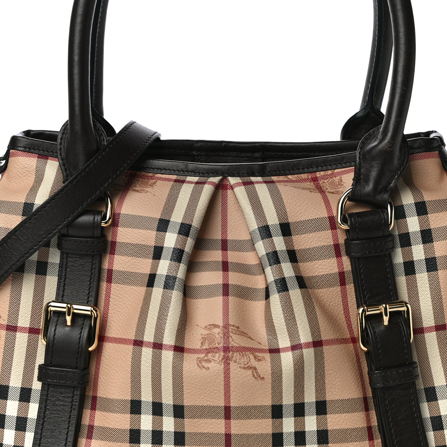 Burberry Haymarket Check Small Northfield Tote Chocolate 9 of 13