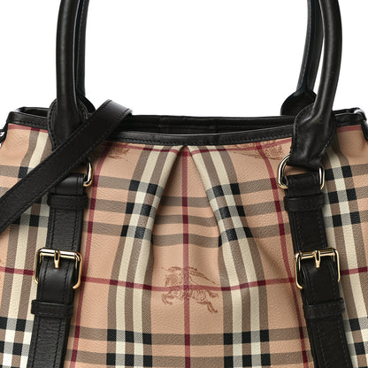 Burberry Haymarket Check Small Northfield Tote Chocolate 9 of 13