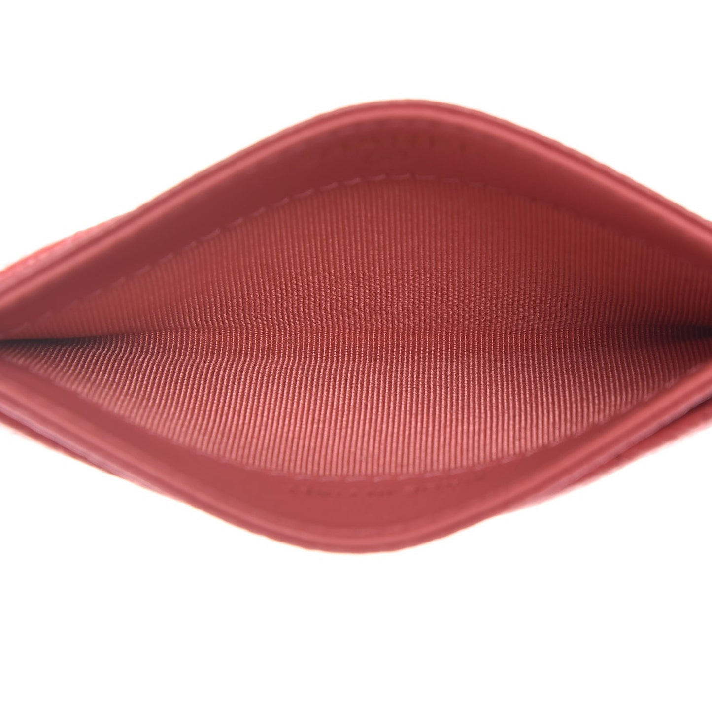 Metallic Caviar Quilted Card Holder Pink