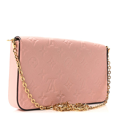Louis Vuitton Empreinte Pochette Felicie Chain Wallet Rose Poudre 4 of 11