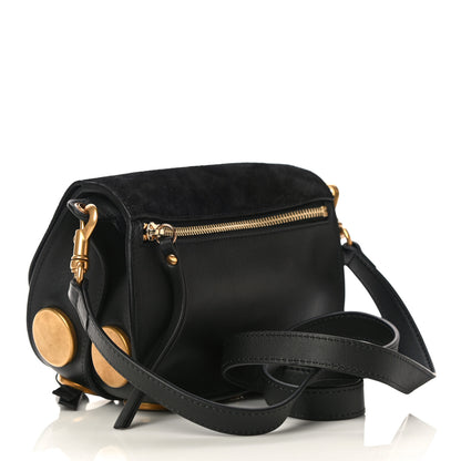 Chloe Suede Smooth Calfskin Mini Kurtis Shoulder Bag Classic Black 3 of 13