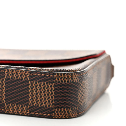 Louis Vuitton Damier Ebene Pochette Felicie Chain Wallet 11 of 12