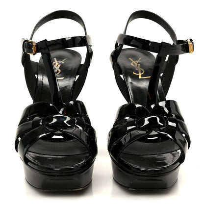 Saint Laurent Patent Tribute 75 Platform Sandals 39 Black 6 of 24