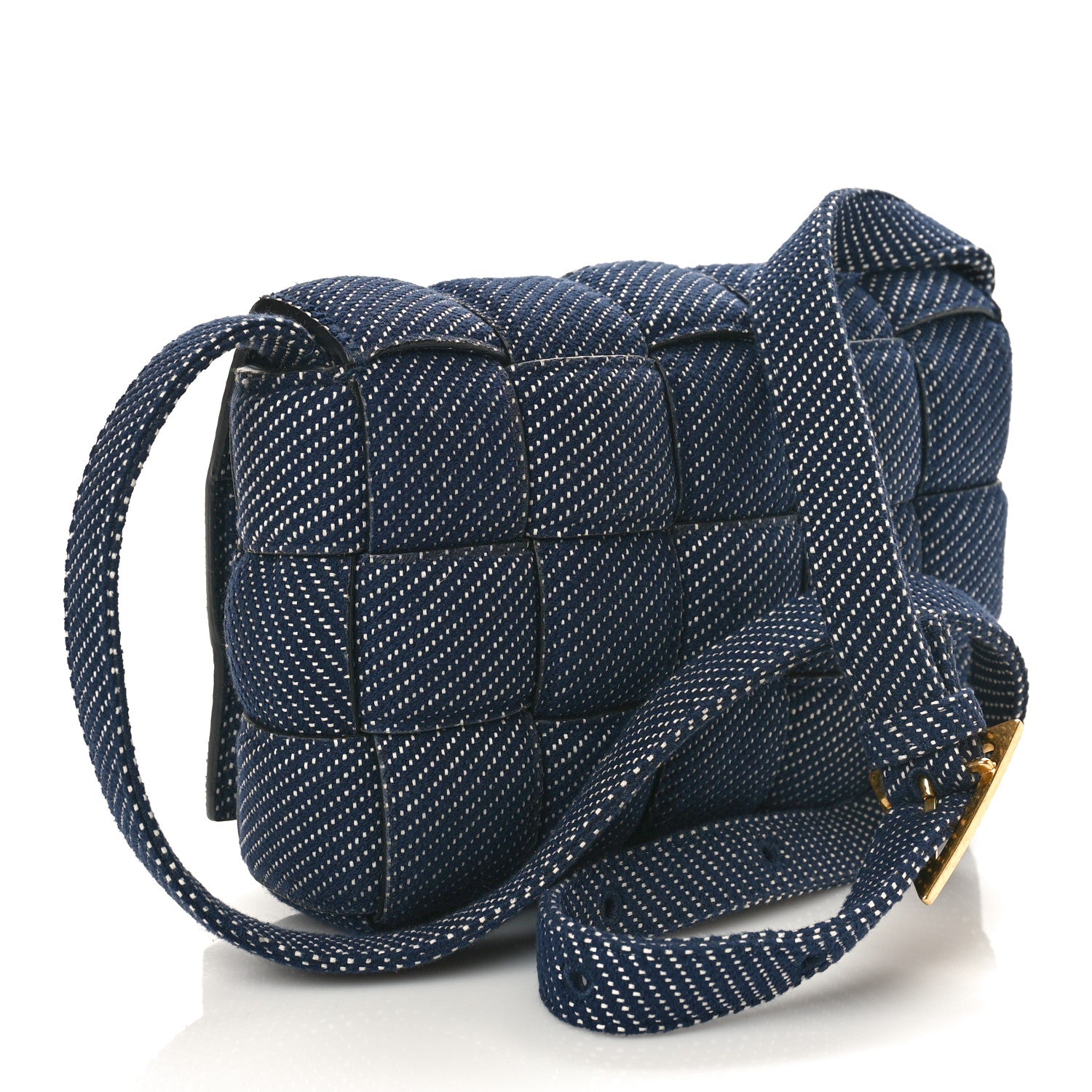 Bottega Veneta Denim Maxi Intrecciato Padded Cassette High Frequency Crossbody Bag Indigo 3 of 7