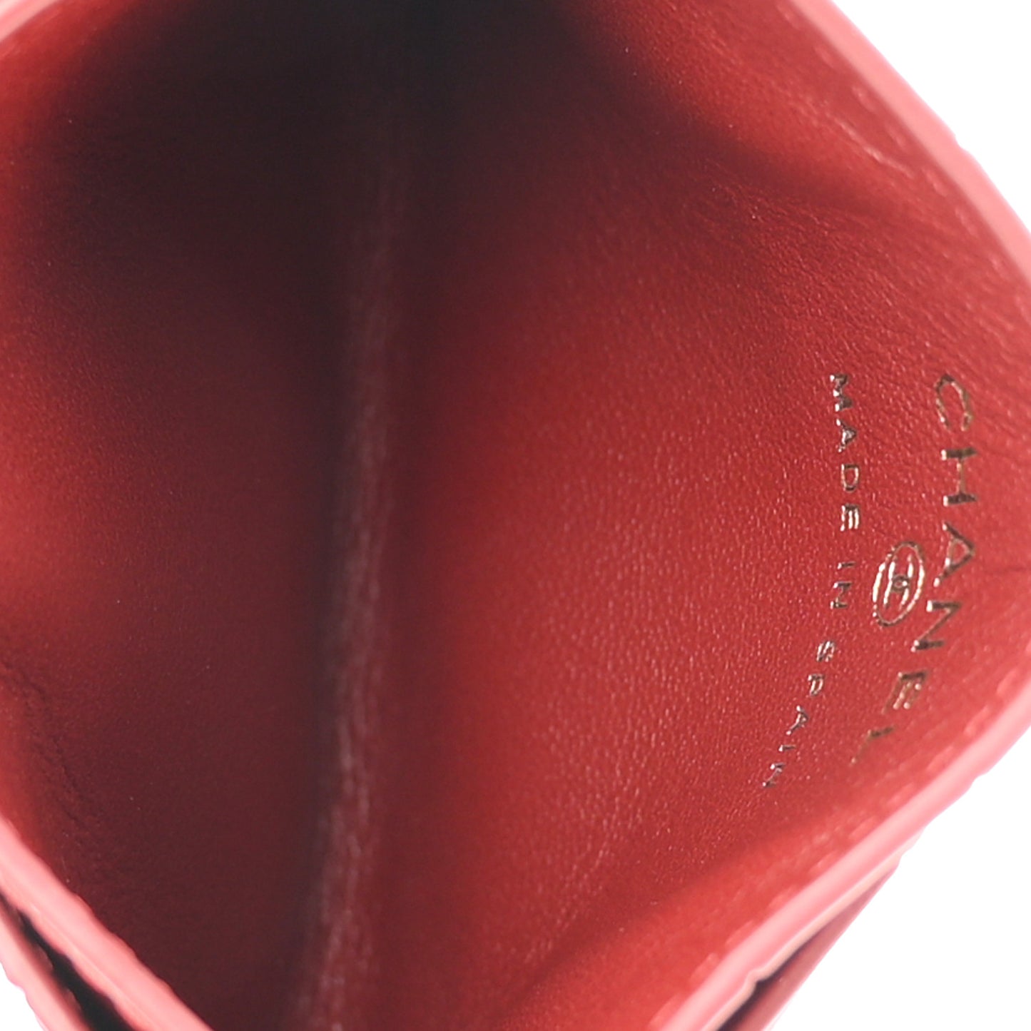 Calfskin Crocodile Embossed Crococo Card Holder Burgundy