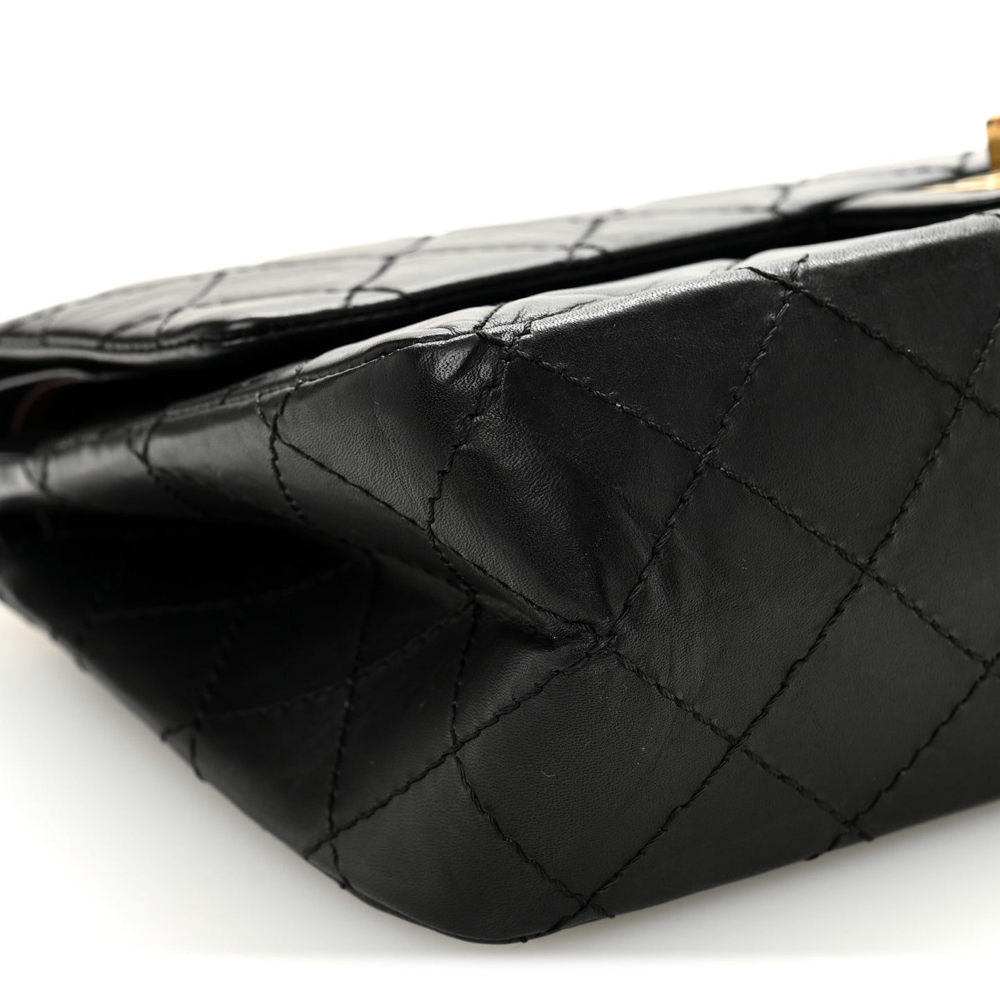 Aged Calfskin Quilted 2.55 Reissue 226 Flap Black