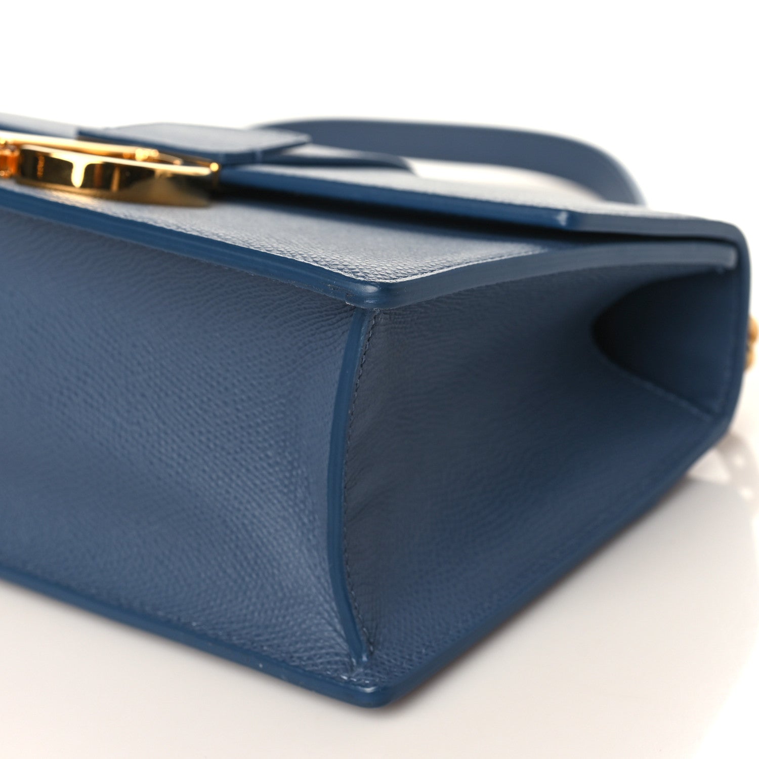 Christian Dior Grained Calfskin Embossed 30 Montaigne Chain Flap Bag Blue 9 of 11