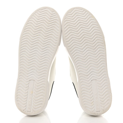 Prada Vitello Soft Rubber Logo Womens Low Top Sneakers 35.5 White Black 5 of 8
