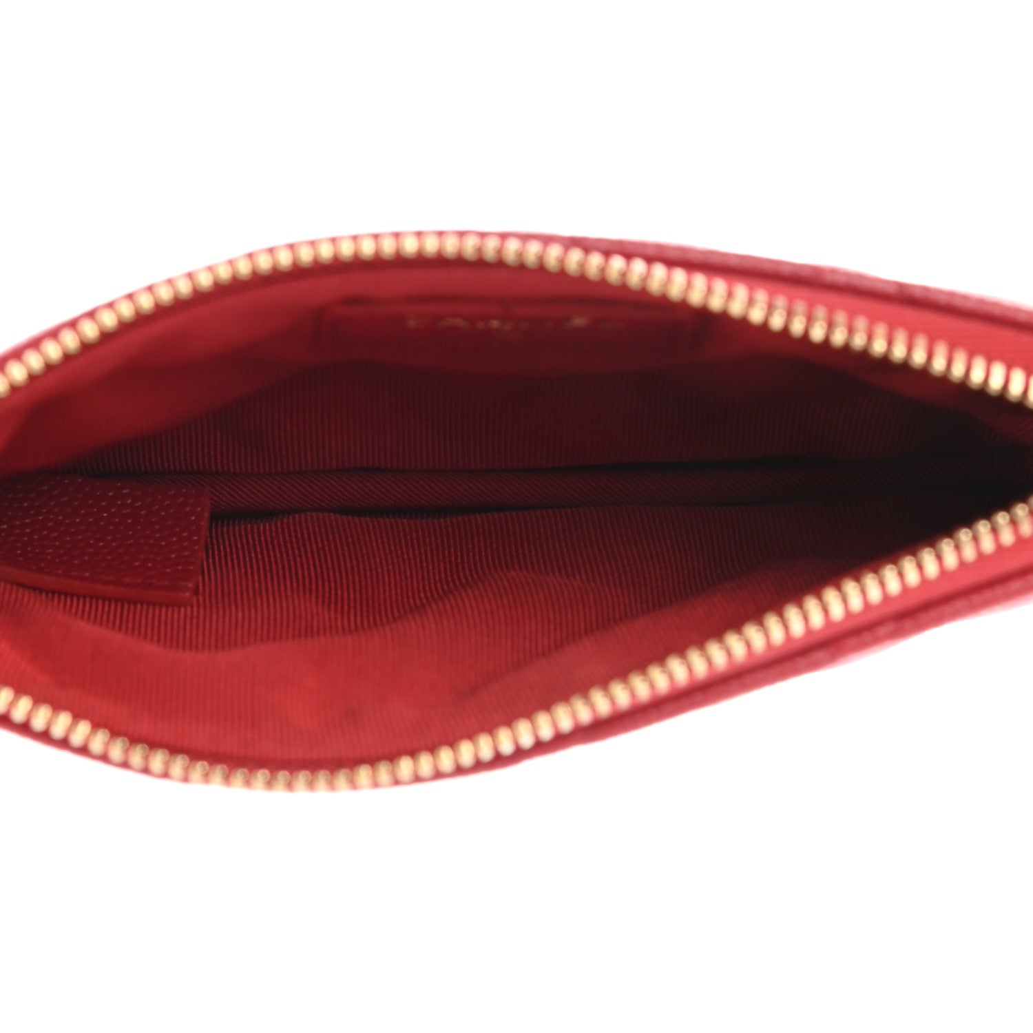 Chanel Caviar Quilted Small Cosmetic Case Red 5 of 8