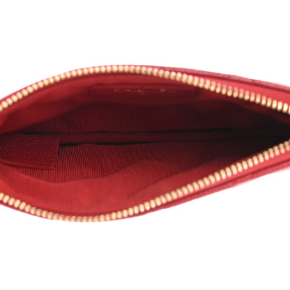 Chanel Caviar Quilted Small Cosmetic Case Red 5 of 8
