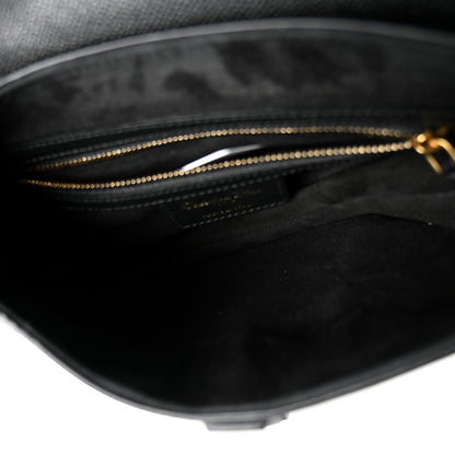 Christian Dior Grained Calfskin Saddle Bag Black 5 of 11