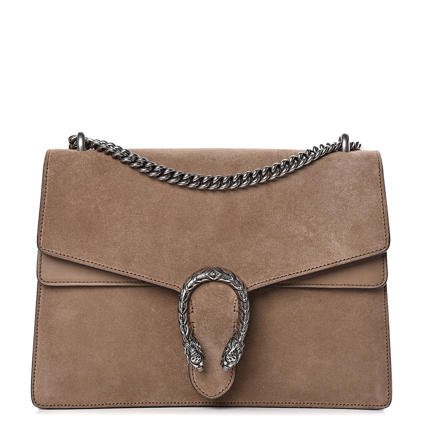 Suede Medium Dionysus Shoulder Bag Taupe