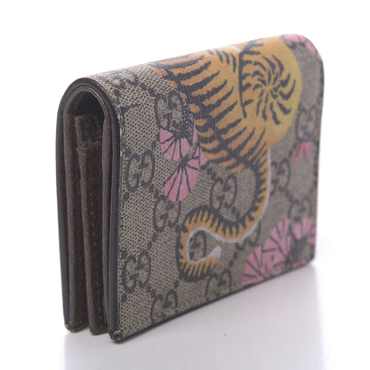 Gucci GG Supreme Monogram Bengal Card Case Beige Pink 3 of 11