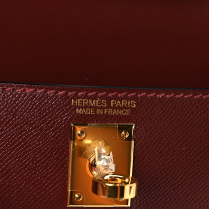 Hermes Madame Calfskin Mini Kelly Sellier 20 Rouge H 6 of 11