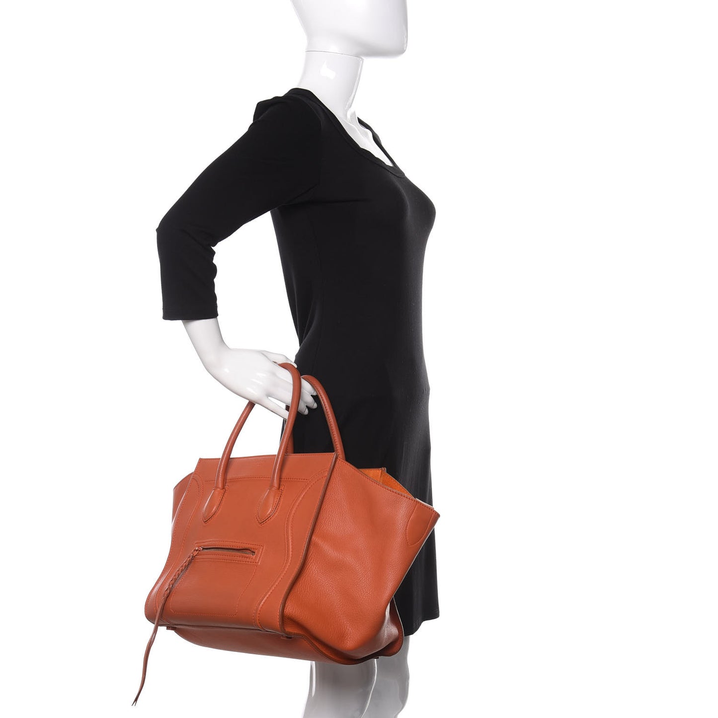 Supple Calfskin Medium Phantom Luggage Orange