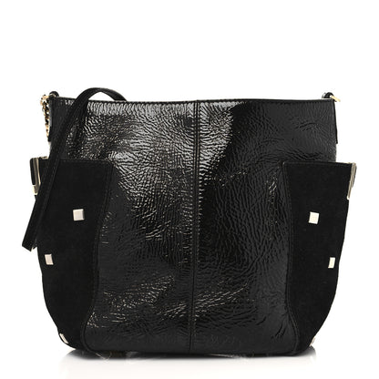 Jimmy Choo Crinkled Patent Small Anabel Crossbody Black 1 of 5