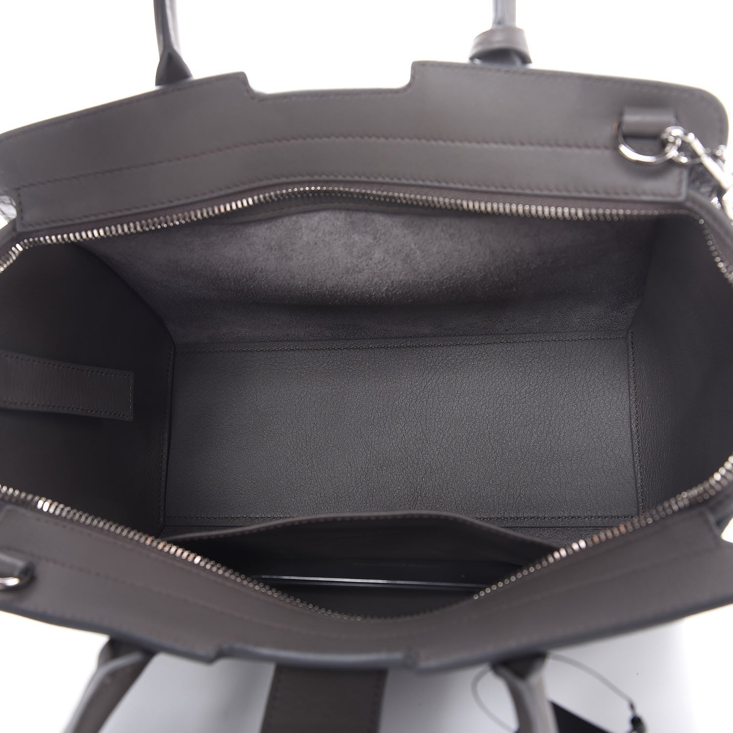 Saint Laurent Smooth Calfskin Crocodile Embossed Baby Monogram Downtown Cabas Earth 5 of 6