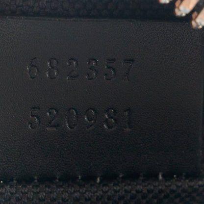 Gucci GG Supreme Monogram Appia Calfskin Web Small Camera Messenger Bag Black Grey 7 of 12