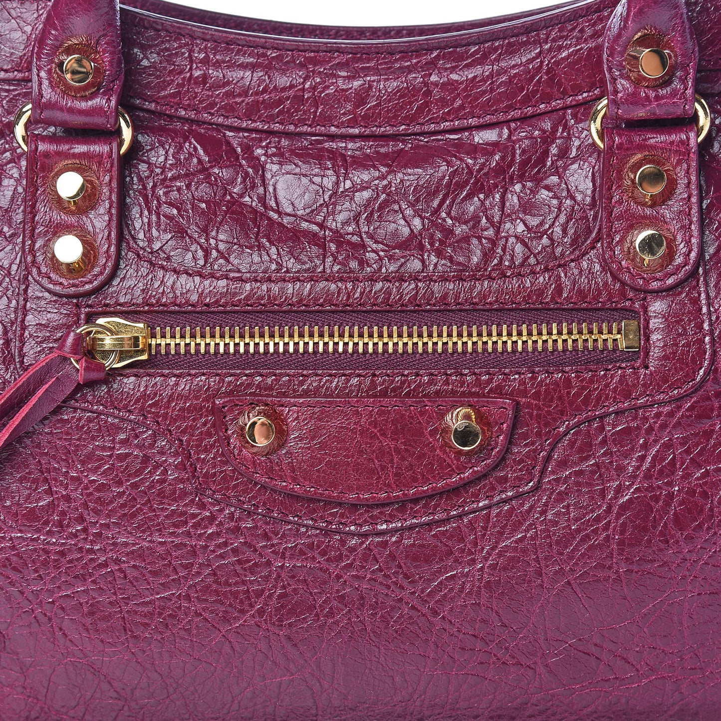 Agneau Classic Gold Hardware S City Violet Prune