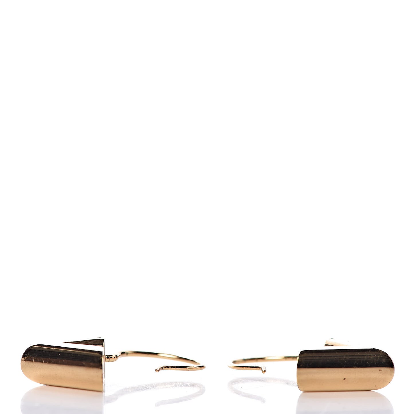 Brass Essential V Hoop Earrings Gold