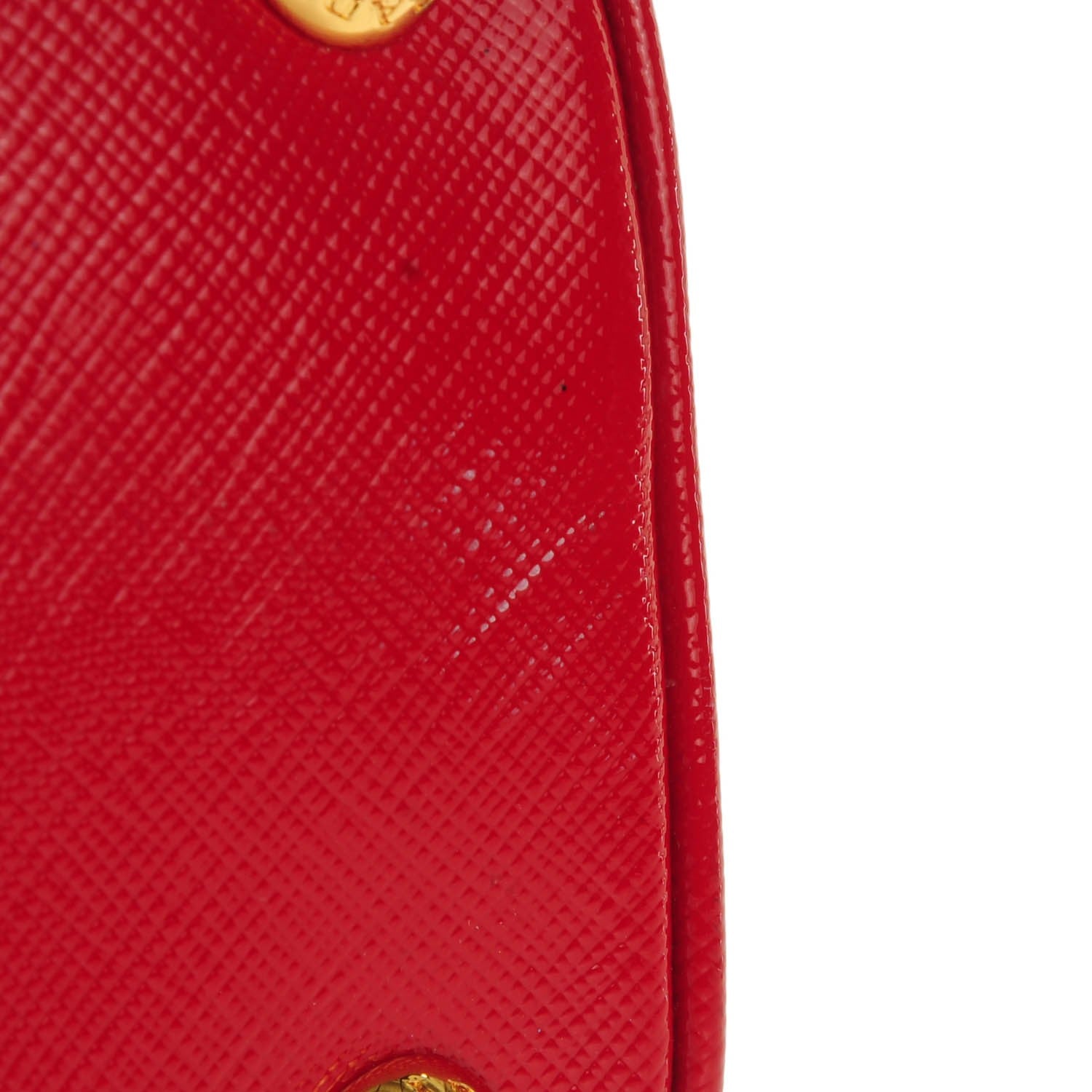Prada Saffiano Vernice Mini Promenade Tote Rosso 6 of 12