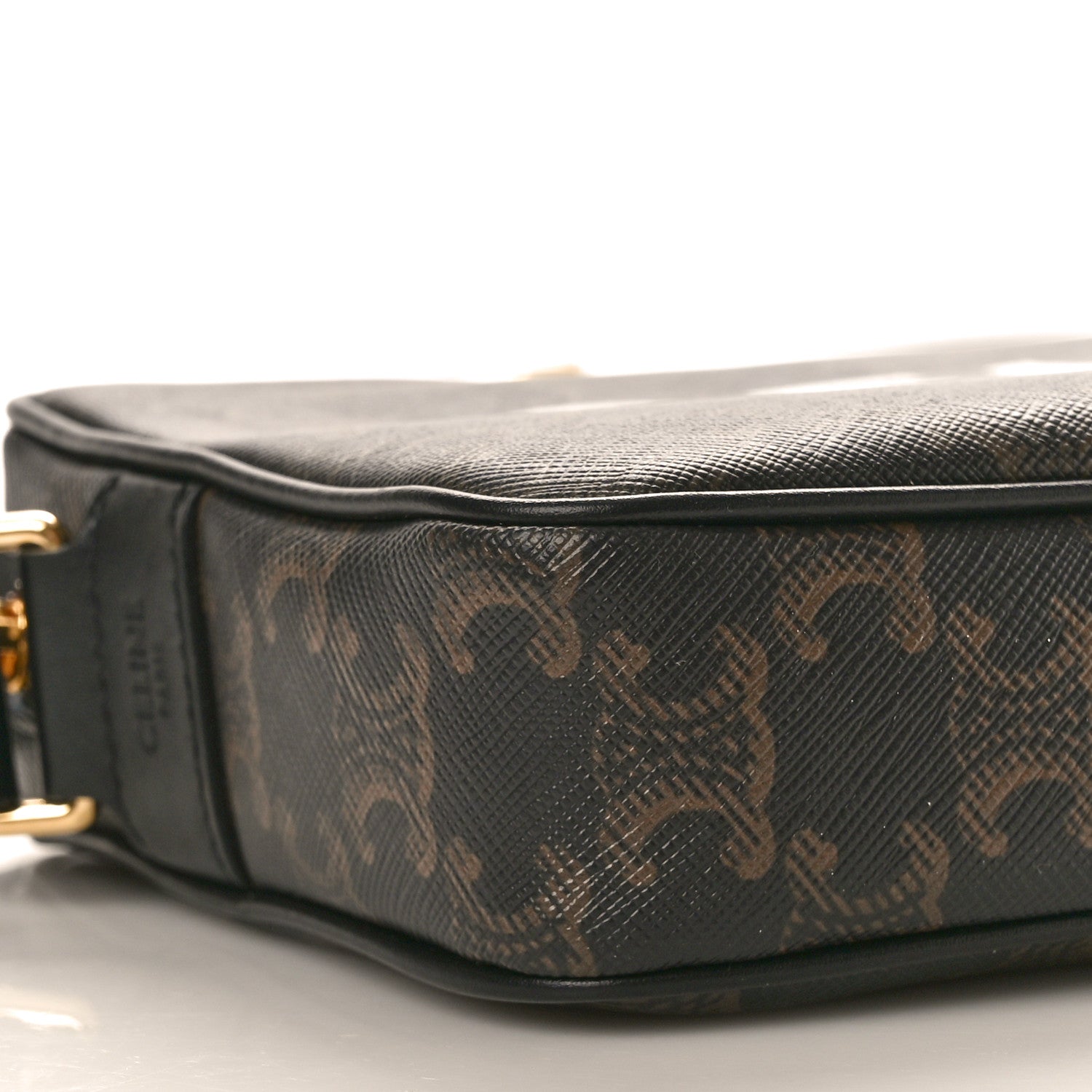 Celine Triomphe Canvas Medium Messenger Bag Black 9 of 10