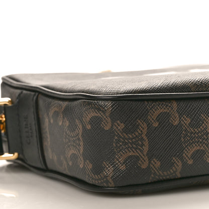 Celine Triomphe Canvas Medium Messenger Bag Black 9 of 10
