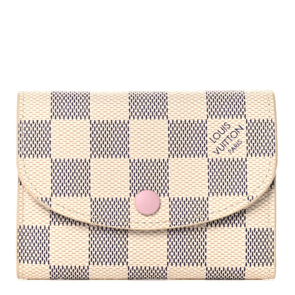 Louis Vuitton Damier Azur Rosalie Coin Purse Rose Ballerine 1 of 7